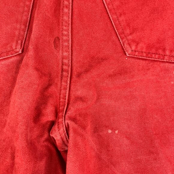 Vintage High Waist Jeans Womens Size 9/10 Red Tapered Mom Fit 90s Denim - Picture 9 of 10